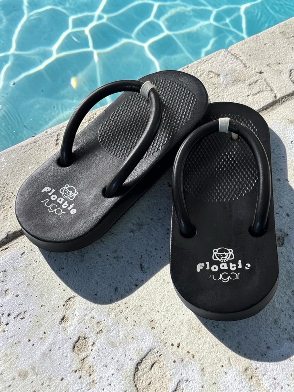 Vintage Y2K Floatie Sugar Black Platform Flip Flops Women’s Sandals | Size 8